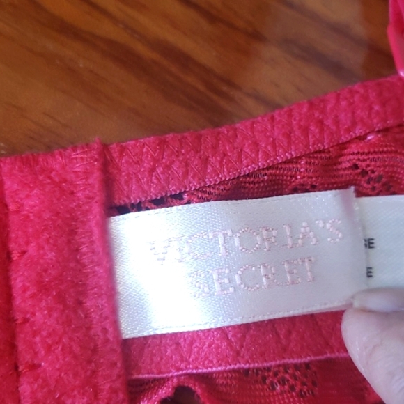 Vtg 90s Victorias Secret Sexy Red Lace Set Bra & Underwear ♥ Size 36B - Picture 15 of 16